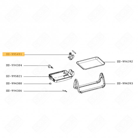 HINGE (MARK SS-995491) WAFFLE, TOASTED SANDWICH MAKER -  SS-995491,  SS995491