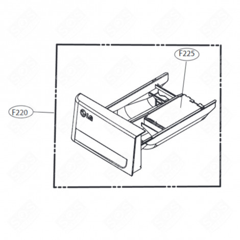 DRAWER FRONT (PRODUCT BOX, MARK F220) WASHING MACHINES - AGL30066155