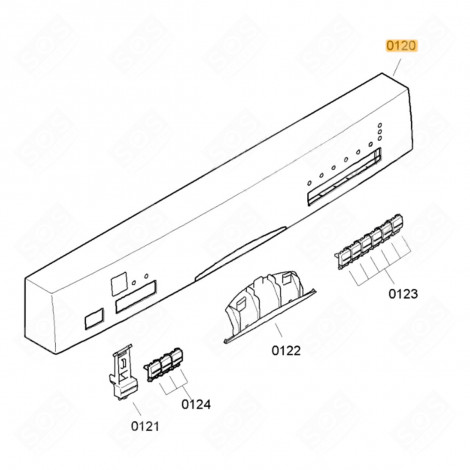 FRONT PANEL HOUSING (CODE NO. 0120) DISHWASHER - 00665075, 665075