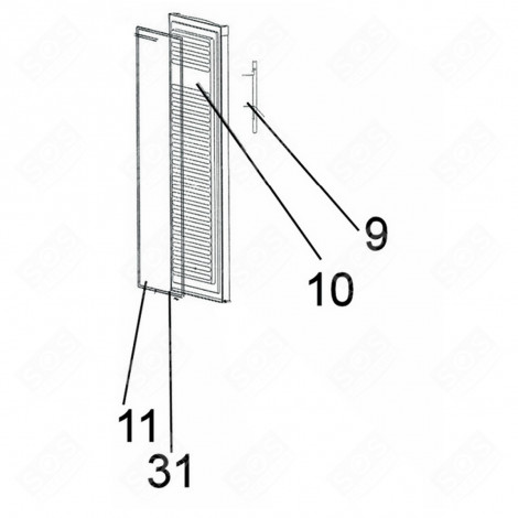 DOOR SEAL MARK 11 REFRIGERATOR, FREEZER - 53030033