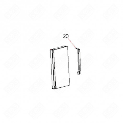 FREEZER DOOR HANDLE (REFERENCE 20) REFRIGERATOR, FREEZER - 40030118