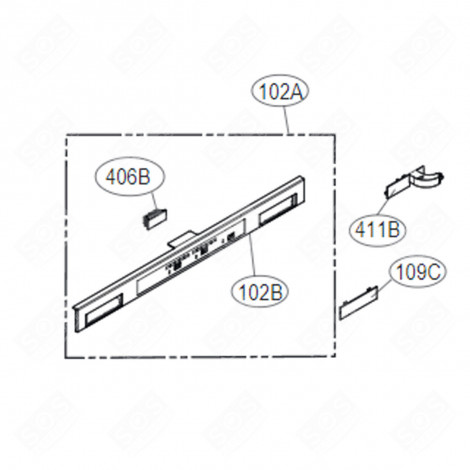 CONTROL BOX (MARK NO. 120A) REFRIGERATOR, FREEZER - ABQ76701102