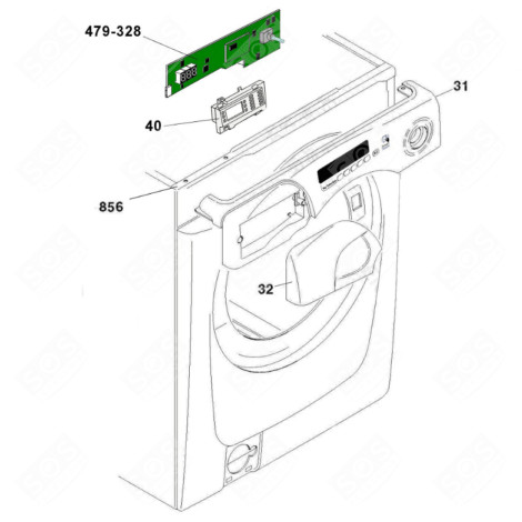 CONTROL PANEL (MARKER NO. 31) WASHING MACHINES - 41052129