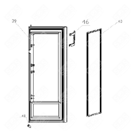 DOOR SEAL REFRIGERATOR, FREEZER - 721J48