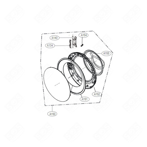 FULL DOOR (REFERENCE A150) WASHING MACHINES - ADC74745515