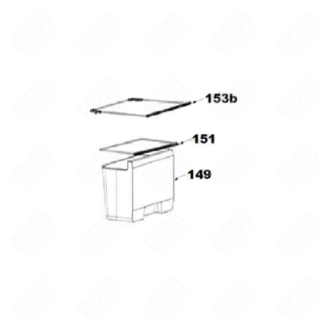 SHELF REFRIGERATOR, FREEZER - 49122683