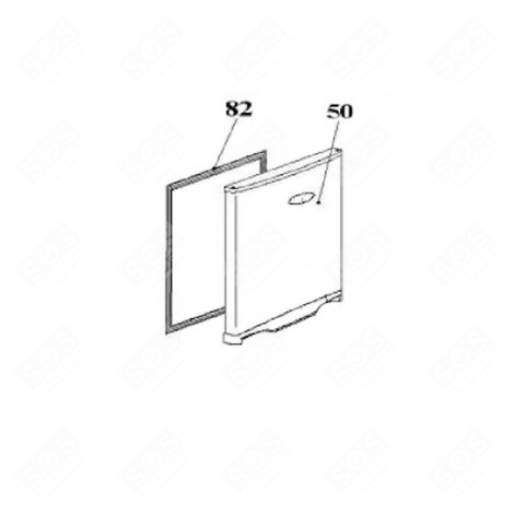 DOOR SEAL MARKER 82 REFRIGERATOR, FREEZER - 49120099 