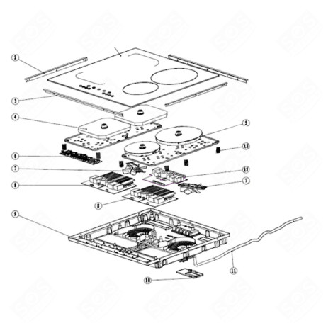 EMC FILTER BOARD REFERENCE 12 ELECTRIC / GAS HOBS - CU000027