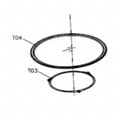 GLASS TRAY (MARK T04) GAS / ELECTRIC OVENS - CU000445