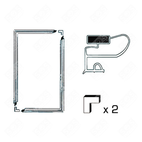 UNIVERSAL DOOR SEAL 1300X700MM REFRIGERATOR, FREEZER - 0015978