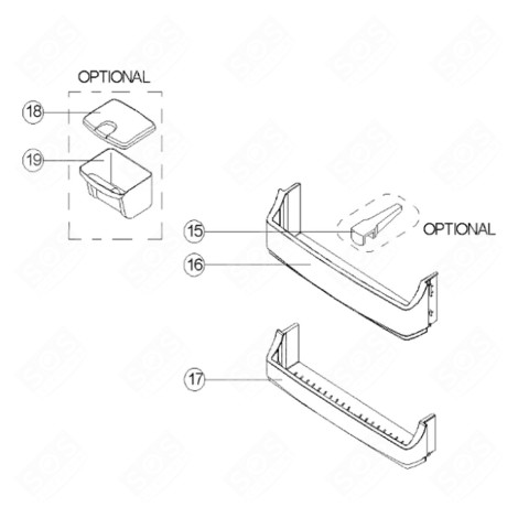 BOTTLE RACK REFRIGERATOR, FREEZER - 40019008