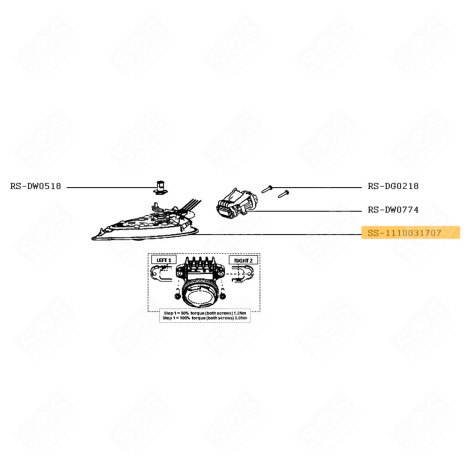 COMPLETE SOLE STEAM IRONS / STEAM GENERATOR IRONS - SS-1810031707, SS-1110031707