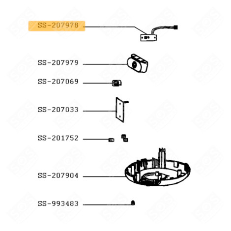 ELECTRONIC CONTROL BOARD (REFERENCE NO. SS-207978) COFFEE MAKER, ESPRESSO - SS-207978, SS207978