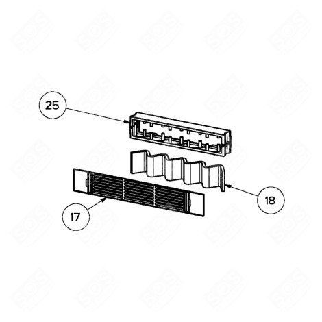 CHARCOAL FILTER 545X75X10MM (REFERENCE 18) EXTRACTOR HOOD - C00780977