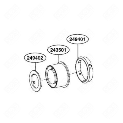 BUTTON (REFERENCE 301 0) MICROWAVE OVENS - MEY62654301