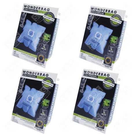 SET OF 4 BOXES OF 5 UNIVERSAL MICROFIBER BAGS VACUUM CLEANER  - WB415120