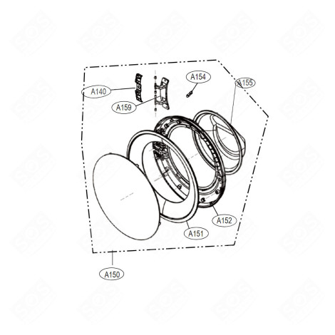 FULL DOOR (REFERENCE A150) WASHING MACHINES - ADC76406407