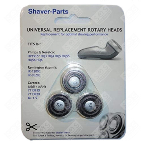 SHAVER HEAD COMPATIBLE HQ3 / HQ4 / HQ5 / HQ55/ HQ6 WITHOUT HOOK ELECTRIC SHAVER - HQ3