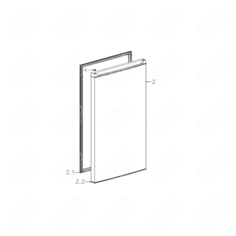 DOOR SEAL (POSITION 2.1) REFRIGERATOR, FREEZER - 34041338