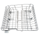 GREY UPPER BASKET DISHWASHER - 34420450, 672000800345