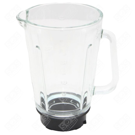 GLASS BLENDER JUG WITH BLACK BASE FOOD PROCESSOR - MS-653223, MS653223