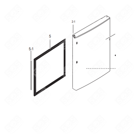 ORIGINAL DOOR SEAL (FRIDGE PART) REFRIGERATOR, FREEZER - DA97-21423C