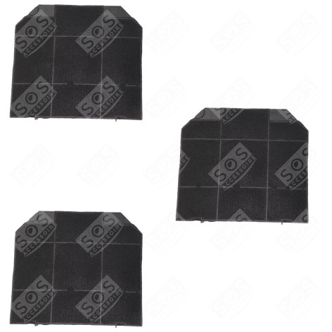 SET OF THREE CHARCOAL FILTERS ROBLIN 5403008 265X235X16 MM EXTRACTOR HOOD - 5403008, C00384658