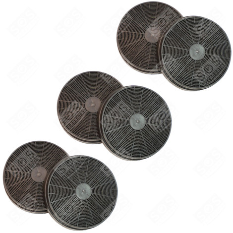 SET OF SIX CHARCOAL FILTERS 175X34 MM EXTRACTOR HOOD - AS0015184, 49037930