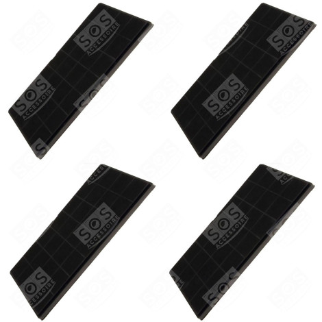 SET OF FOUR CHARCOAL FILTERS FCHAR 350 X 191 X 9 MM EXTRACTOR HOOD - AFCFCAF25X10S, 482000008330