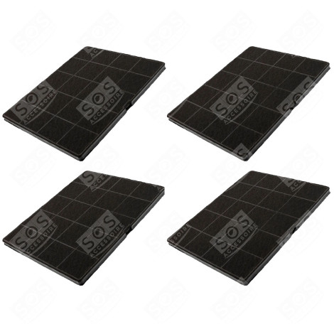 SET OF FOUR CHARCOAL FILTERS 235X190X10 MM EXTRACTOR HOOD - 33005521