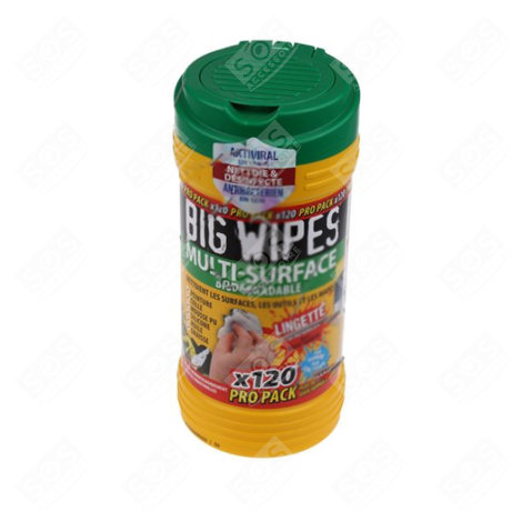 BOITE DE 120 LINGETTES HAUTE PERFORMANCE BIG WIPES  ACCESSORIES AND MAINTENANCE  - BGW2423