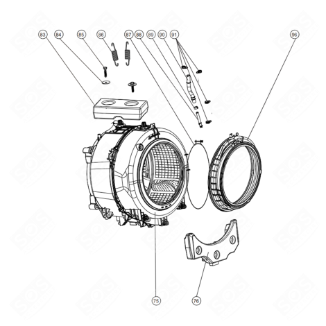 CUVE COMPLÈTE WASHING MACHINES - 49124589