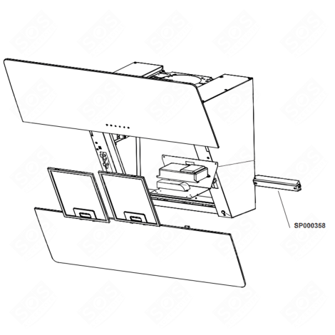 CARTE ÉLECTRONIQUE, MODULE DE COMMANDE (SANS DOUBLE FACE) EXTRACTOR HOOD - SP000358