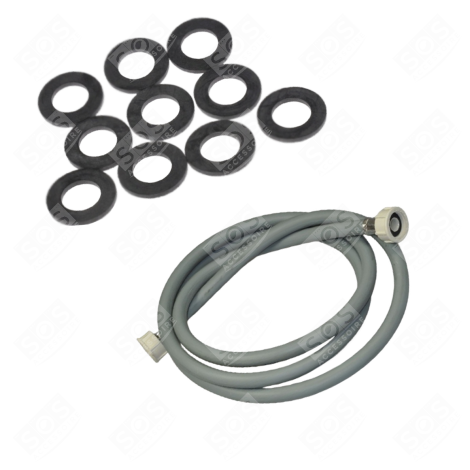 TUYAU D'ARRIVÉE D'EAU UNIVERSEL AVEC RACCORDS DROITS (L1500MM 3/4 F X 3/4 F) ET JOINTS 20/27 WASHING MACHINES - 3666356331327