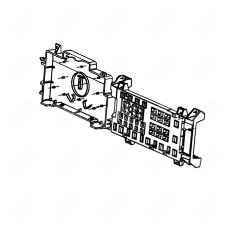 CARTE ÉLECTRONIQUE, MODULE D'AFFICHAGE WASHING MACHINES - EBR33037010