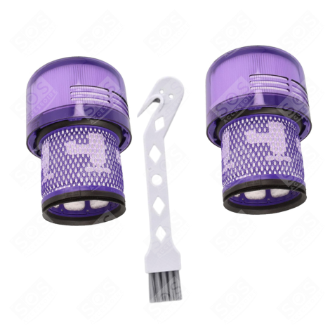 LOT DE 2 FILTRES HEPA COMPATIBLE V11 AVEC BROSSE DE NETTOYAGE VACUUM CLEANER  - 970013-02, 970013-02