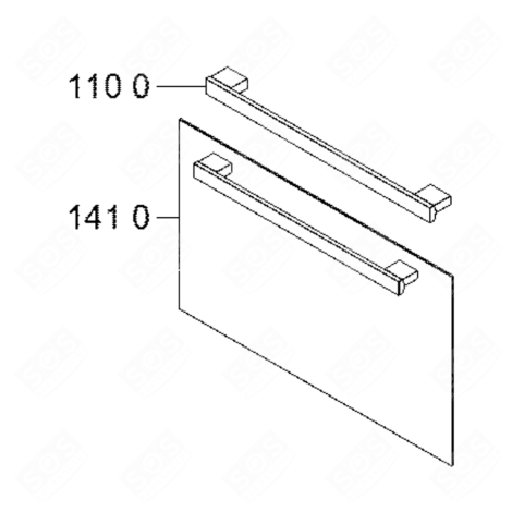 PORTE (REPÈRE 1410) MICROWAVE OVENS - C00635544, 488000635544