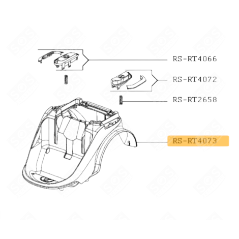 DEMI BOITIER SUPÉRIEUR VACUUM CLEANER  - RS-RT4073, RSRT4073