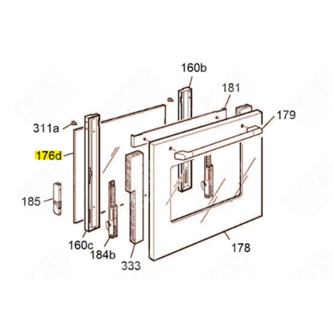 VITRE INTÉRIEURE GAUCHE GAS / ELECTRIC OVENS - 70039947