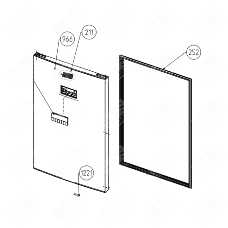 PORTE CONGÉLATEUR REFRIGERATOR, FREEZER - 5908081700, 5908081800