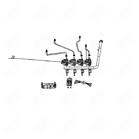 ROBINET AUXILIAIRE ELECTRIC / GAS HOBS - 51259