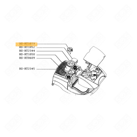 BOUTON VARIATEUR NOIR VACUUM CLEANER  - RS-RT1039, SS-1600007302