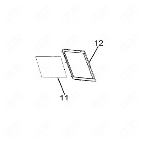 VITRE DE PORTE MICROWAVE OVENS - C00306910, 482000004198