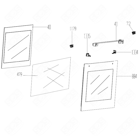 VITRE EXTÉRIEURE GAS / ELECTRIC OVENS - 210444653