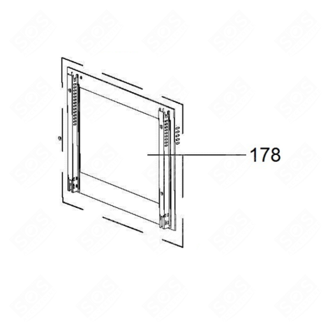 VERRE, VITRE DE PORTE  GAS / ELECTRIC OVENS - 49043181