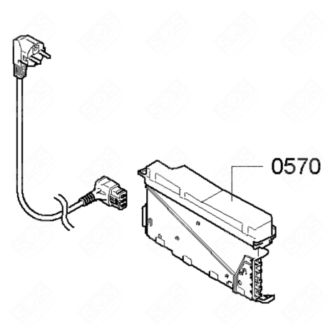 CARTE ÉLECTRONIQUE, MODULE DE PUISSANCE DISHWASHER - 00658149