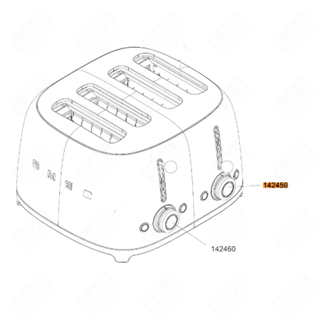 BOUTON DROIT (REPÈRE 142459) SMALL HOUSEHOLD APPLIANCE - 694976804