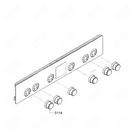 BOUTON SÉLECTEUR (REPÈRE 0114) GAS / ELECTRIC OVENS - 00628002