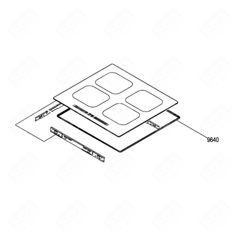 DESSUS VITROCÉRAMIQUE ELECTRIC / GAS HOBS - C00623614, 488000623614