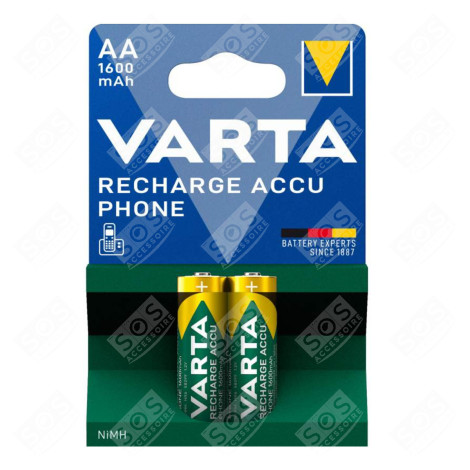 LOT DE 2 PILES RECHARGEABLES AA NIMH 1600 MAH ACCESSORIES AND MAINTENANCE  - 58399201402